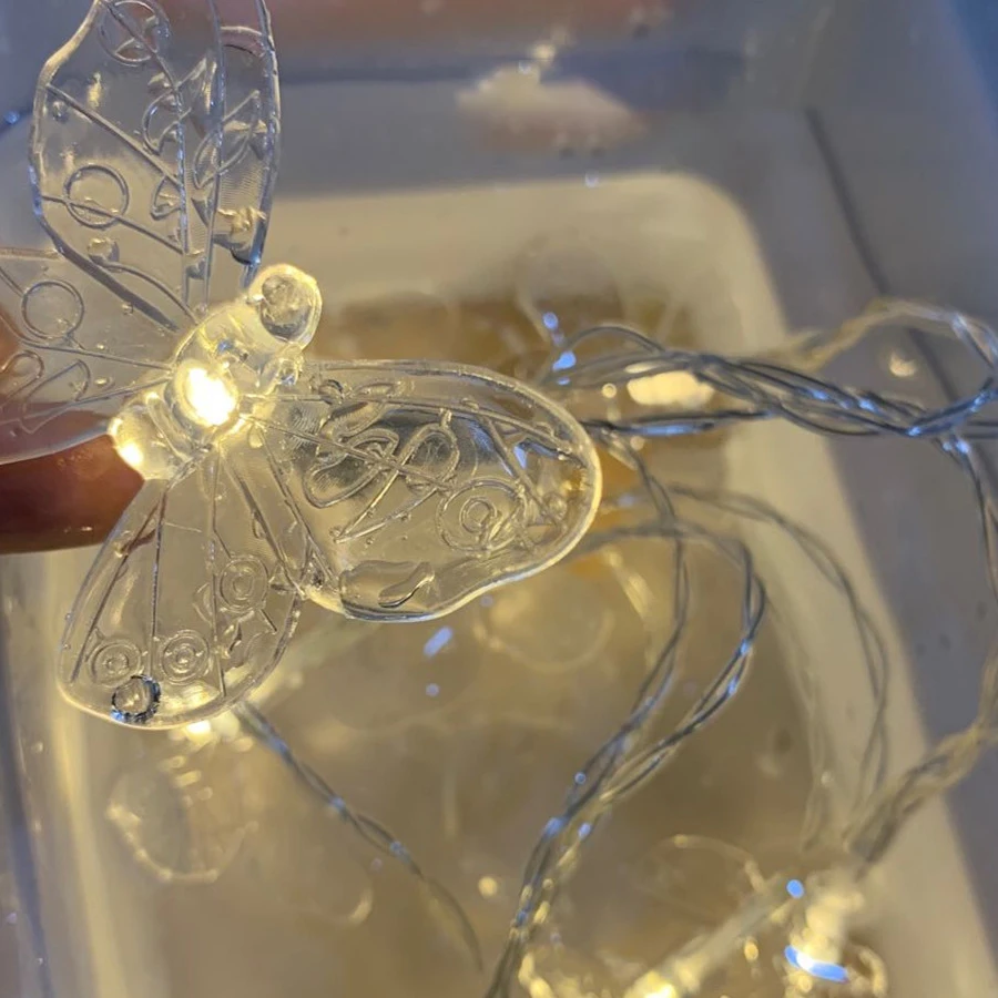 

Butterfly Fairy String Light Battery Operated Xmas Party Decor Garden Party Christmas Fairy Light 10/ 20 LED Waterproof