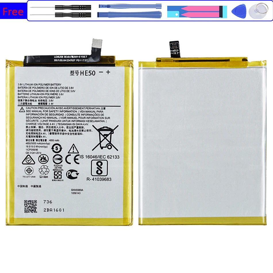 

HE50 Battery 5000mAh for Motorola Moto E4 Plus Mobile Batteries Replacement XT1773 XT1775 XT1771 XT1774 E5 Plus Mobile Phone Bat