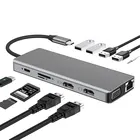 USB-концентратор 12 в 1 с двумя портами HDMI 4K USB 3,1 на 4 порта USB3.0 PD аудио SDTF Usb-разветвитель для Macbook ProAir HUAWEI