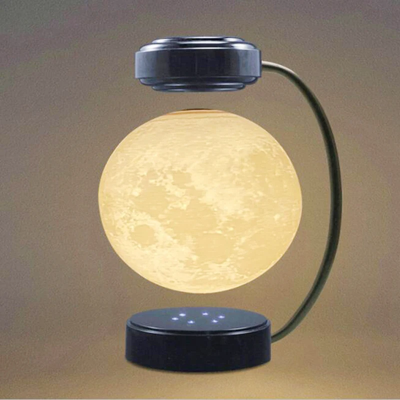 저렴한 3D 마그네틱 공중 부양 달 모양 LED 야간 조명, 회전 무선 달 공 플로팅 램프, 침실용, 참신한 크리스마스 선물