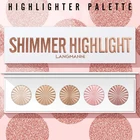 5 видов цветов Хайлайтер для лица, бронзеры, палитра, макияж блеск для контурного макияжа, пудра, осветлитель, Кристальный хайлайтер, косметические инструменты для красоты