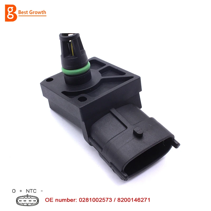 

Intake Air Manifold Absolute Boost Pressure MAP Sensor For Renault Clio Master Megane Scenic 0281002573 8200146271- BG001Y172