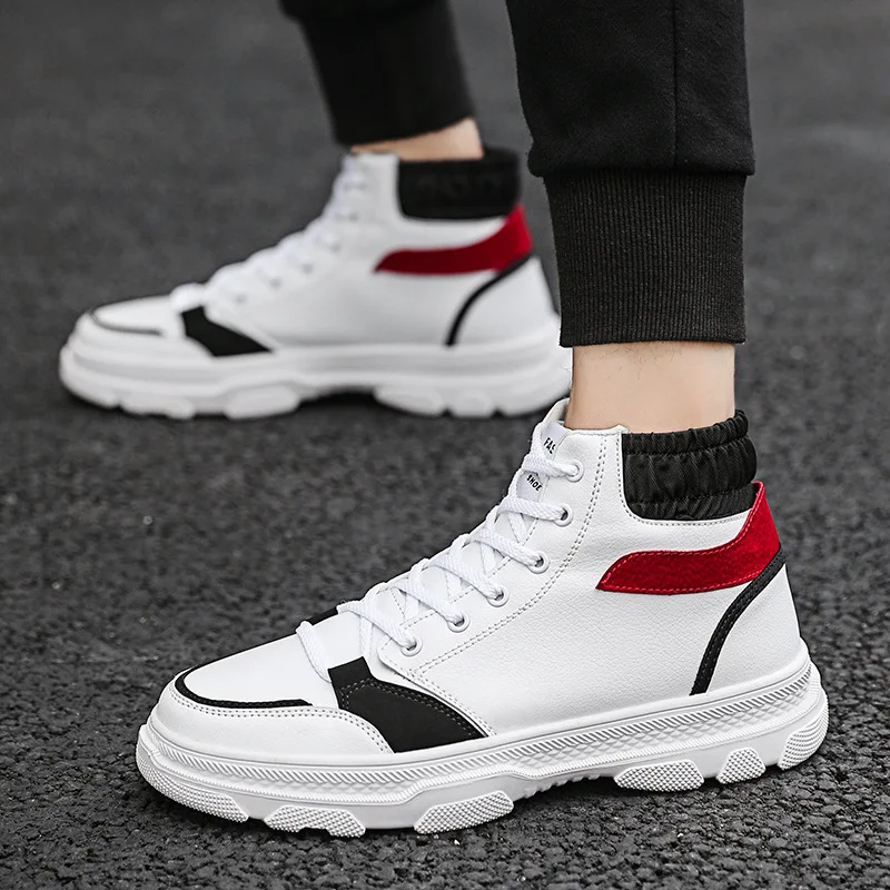 

Men's shoes autumn 2019 new high-top canvas shoes Korean version of the wild trend student casual shoes breathable sports shoes