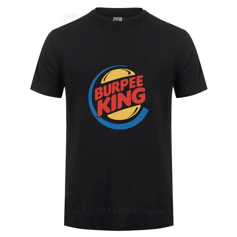 

Burpee King T-shirt Funny Birthday Gift For Boyfriend Husband Dad Men Summer Short Sleeve Cotton Crossfit Workout T Shirts