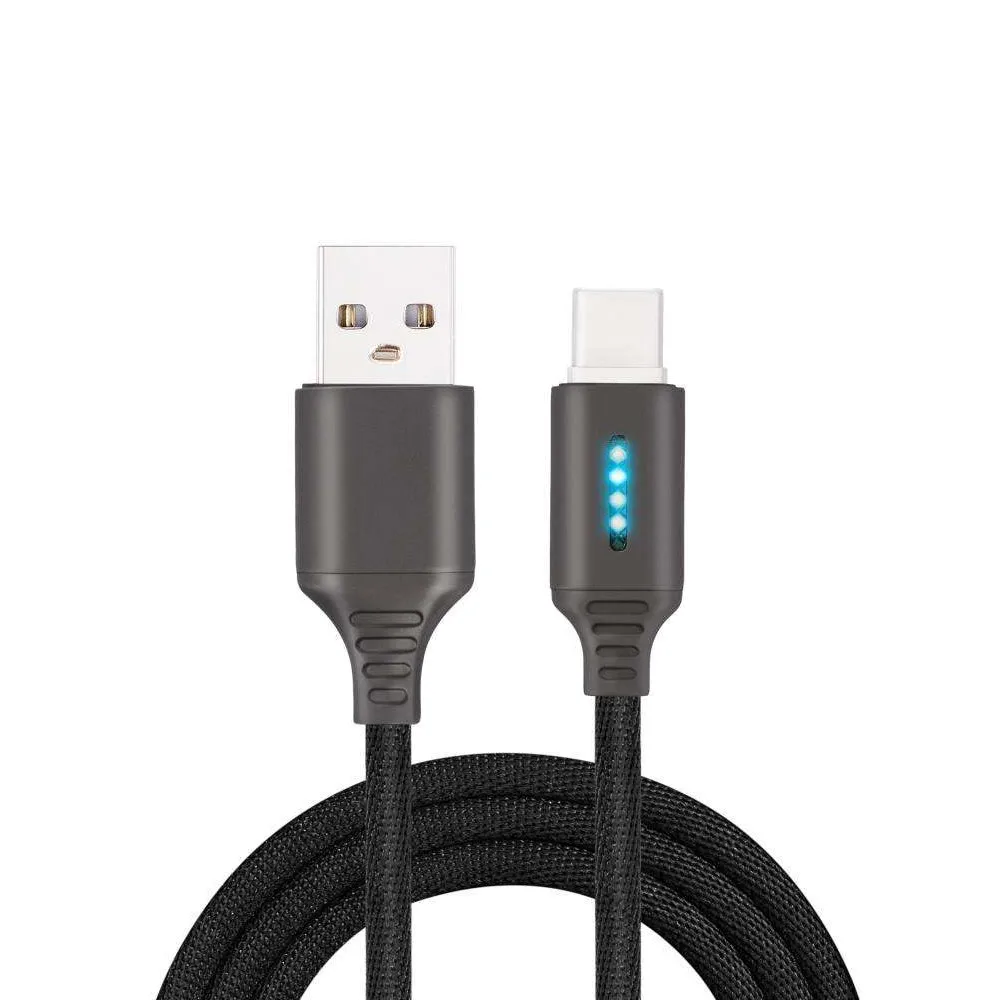 USB C кабель автоматическое отключение питания 1 м 2.4A Быстрая зарядка для samsung S9 S8 huawei P30 Pro type-C кабель синхронизации данных и зарядки для Xiaomi