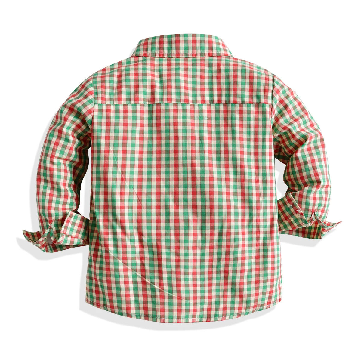 

Boys' autumn suit 2020 new European and American Christmas children's long-sleeved plaid shirt two-piece set