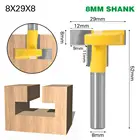 Фрезы с Т-образным пазом гравировальная Машина деревообрабатывающая, с прямым фланцем, хвостовик 8 мм