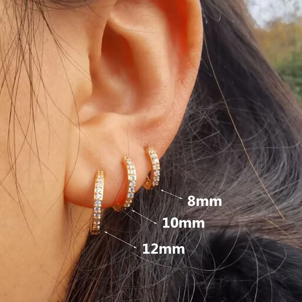

Small Girls Hoop Earring Tiny Ear Ring Cartilage Huggie Piercing Hoop Stud Conch Earlobe Tragus Circle Women Hoop
