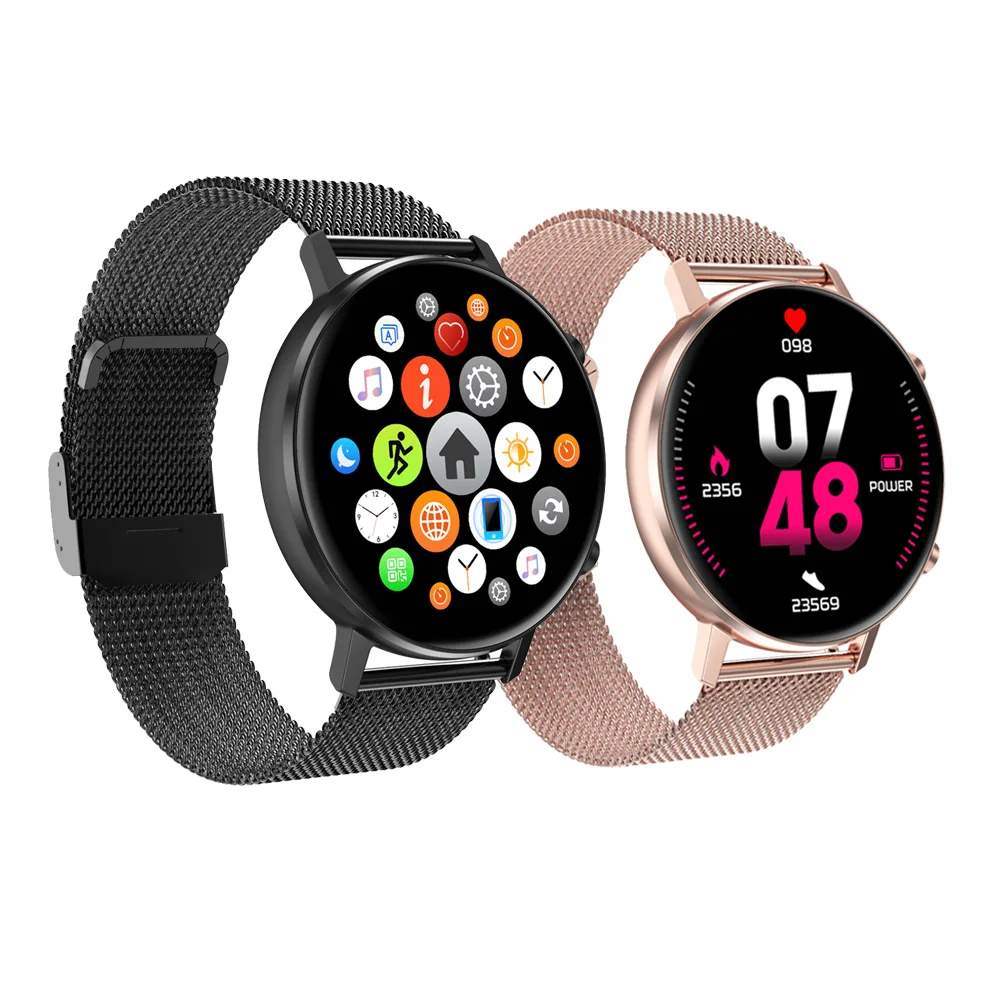 Мужские и женские умные часы водонепроницаемые с сенсорным экраном 2020*360 IP67