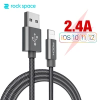 rock cable for iphone 100cm 180cm 20cm 2 4a fast charger lighting usb cables charging cord for iphone 11 pro max xs 8 plus ipad