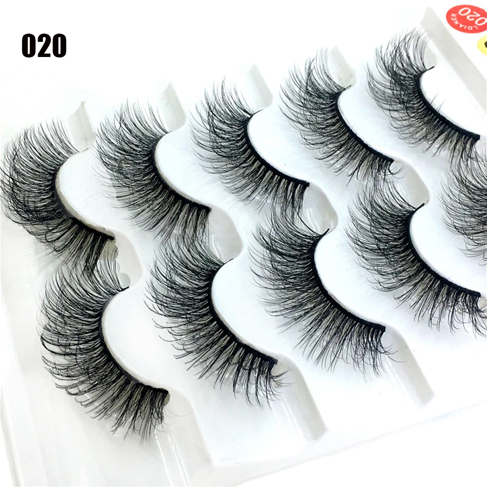 

2020 NEW 5 Pairs Japanese Serious Makeup False Eyelashes Long Thick Eye Lash Extension Fashion Beauty Tools