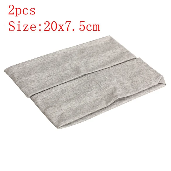 2pcs-5 1/2 шт., спортивные эластичные повязки для волос для йоги, спортивные принадлежности для йоги, танцев, байкеров, широкая повязка, стрейч-лента, хлопковая повязка для волос - Цвет: 2pcs-5