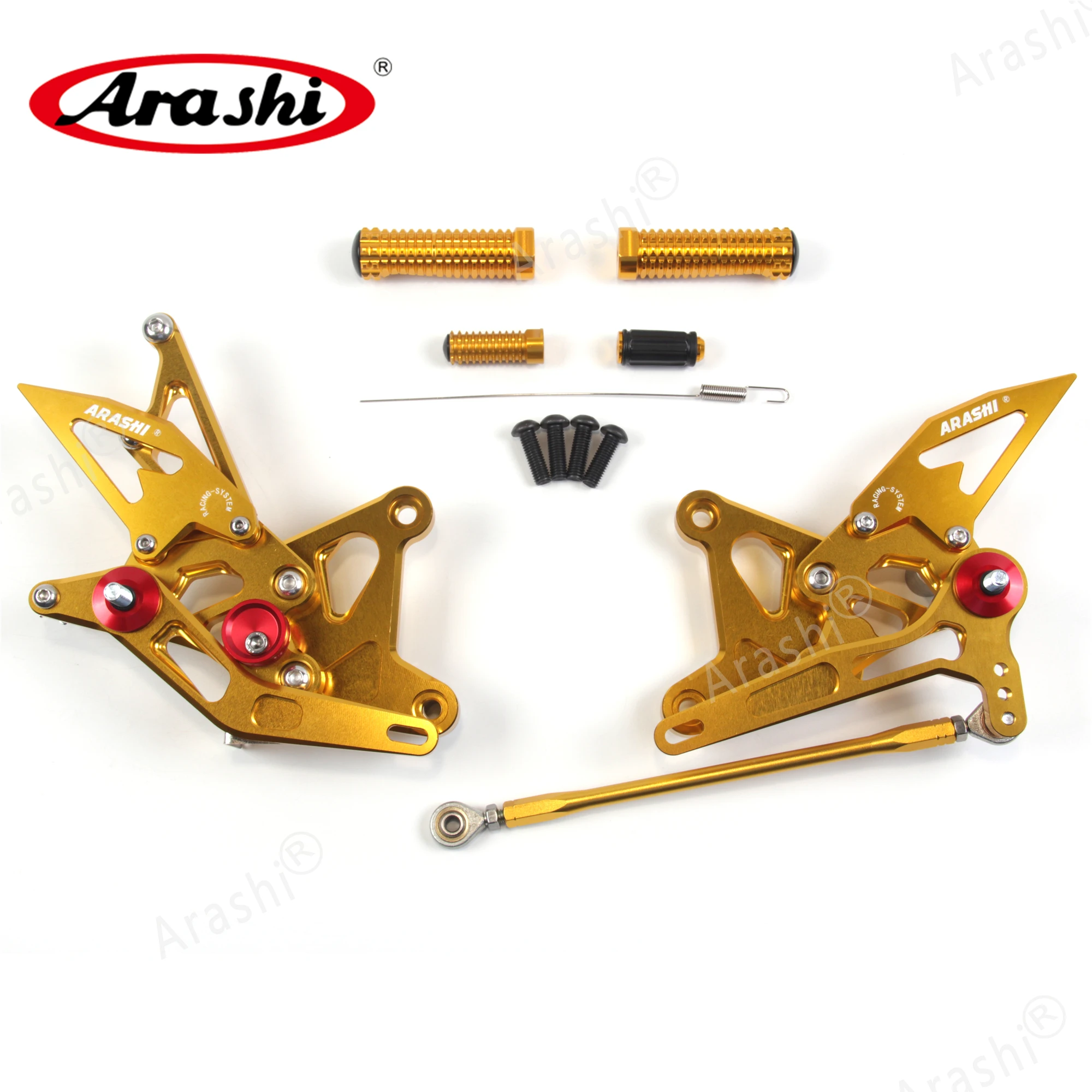 Arashi CNC Регулируемые подножки NINJA ZX6R задние для KAWASAKI ZX 6R Ninja ZX636 2005 2006 05 06 636|Подставки