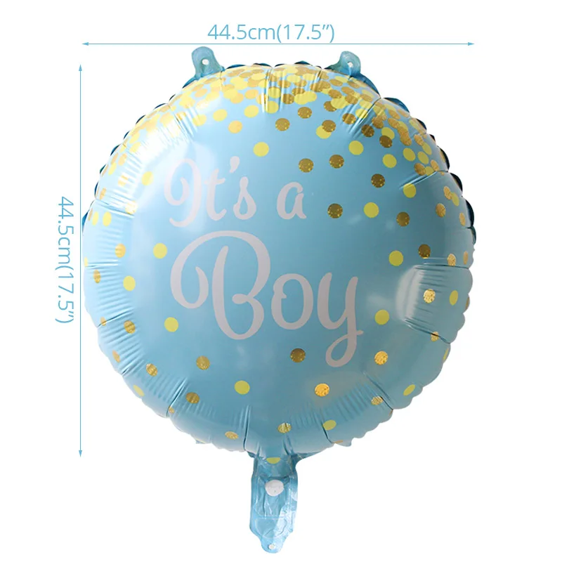1pcs foil balloon Пол раскрывает Baby Shower мальчик или девочка бумажная фоторамка Фото будка Babyshower фото реквизит крестины 1 день рождения украшения - Цвет: 1pcs foil balloon