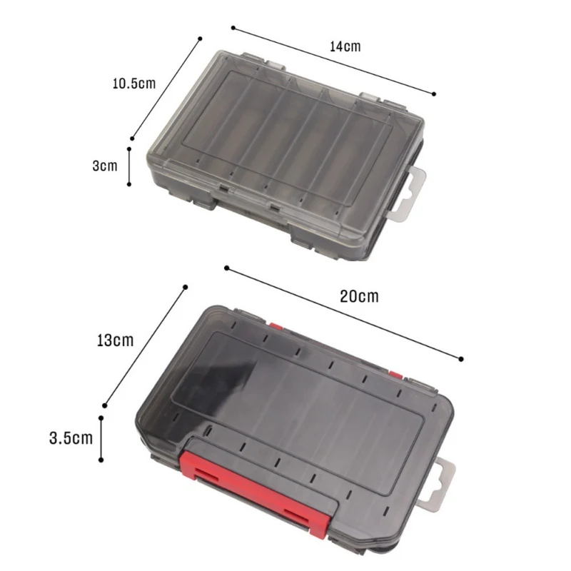 

Fishing Lure Box Tackle Box Double-decker Sub-bait Box Portable Bait Fishing Gear Storage Box Double Sided Tackle Box