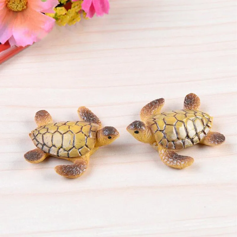 2 шт. фигурка мультяшного животного морской черепахи кукольный домик песочница
