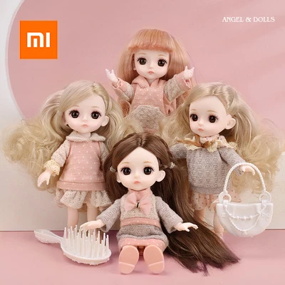 

Xiaomi New 16cm Doll 13 Movable Joints Dolls Makeup Casual Wear Clothes with Shoes Doll Accessories Toy for Girls Gift