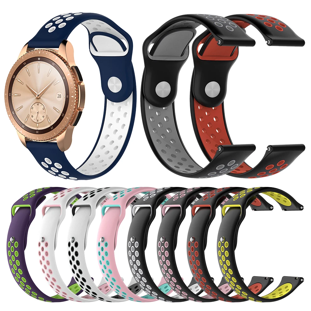 Для samsung gear S3/galaxy Watch 46 мм/gear 2 R380/gear 2 Neo R381/Live R382 двухцветный Повседневный ремешок замена браслета