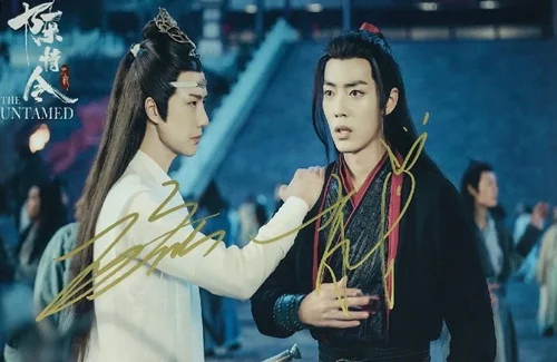12 Ручная подписка YIBO Xiao Zhan autographed group photo Untamed 5*7 092019A - Цвет: 12