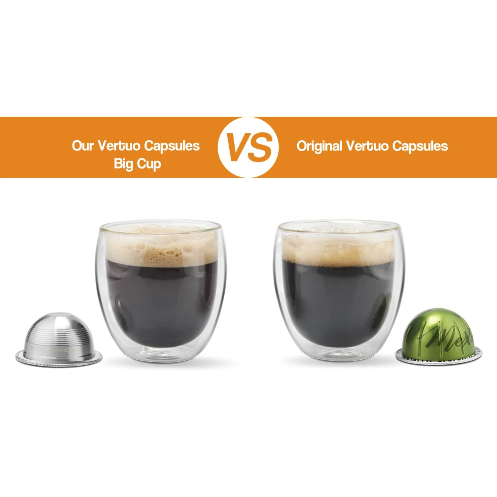 Многоразовые капсулы для кофе Nespresso Vertuoline & Vertuo из нержавеющей стали|Фильтры кофе|