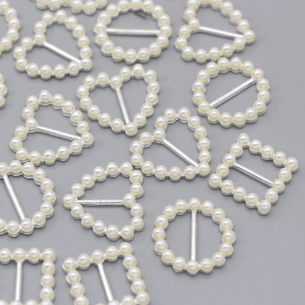 10 шт./компл. жемчужные пряжки квадратные/круглые/в форме сердца для приглашений