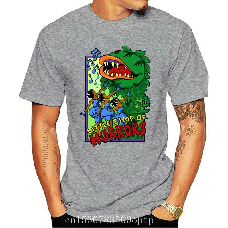 

Дизайнерская классическая черная футболка «Маленький Магазин ужасов», подарок для мужчин и женщин, чистый хлопок Футболка