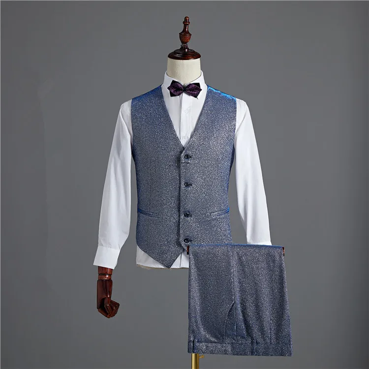 Bright Wire Blazers Formal Men's Suits (Jacket+Vest+Pants) Fashion Wedding Groom 3-Pieces Set Prom Suit | Свадьбы и торжества