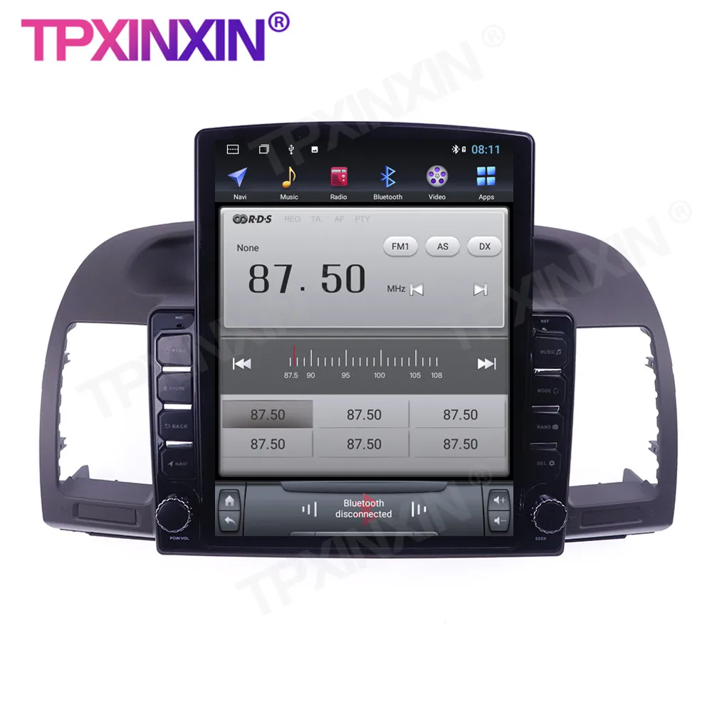 구매 도요타 캠리 5 2001-2006 테슬라 화면 안드로이드 10.0 GPS 자동차 멀티미디어 플레이어 Headunit 오디오 라디오 네비게이션 무선 Carplay