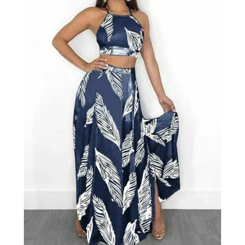 2 шт. Для женщин в богемном стиле с цветочным принтом Летнее платье сексуальное