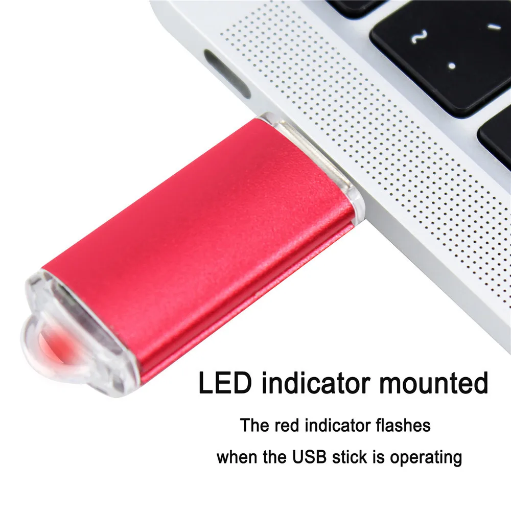 

20PCS/lot USB Flash Drive Rectangle Pendrive with Cap USB 2.0 Memory Sticks 64GB 128GB 4GB 8GB 16GB 32GB for PC Multicolor