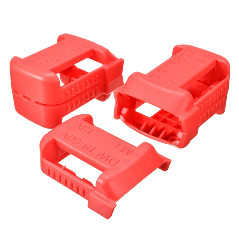 

5Pcs/Set 18V Battery Mounts Storage Holder Shelf Rack Slots Red ABS 18V Battery Mount Stand Bracket Slots