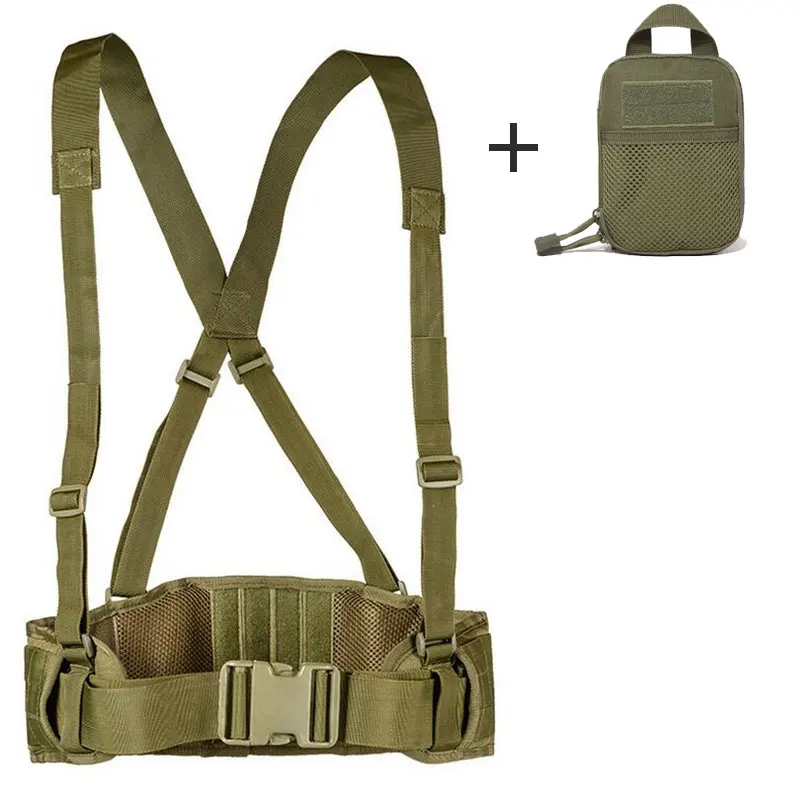 Army green 2 Тактический ремень Molle военный ремень 1000d нейлоновый ремень мужской охотничий удобный Боевой страйкбол Мягкий регулируемый ремень Pasek - Цвет: Army green 2