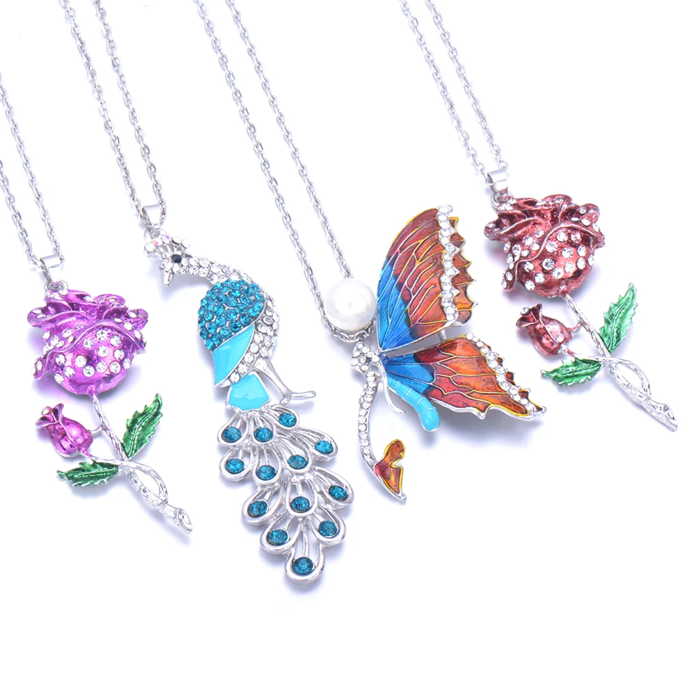 10 шт./лот с украшением в виде кристаллов Сияющие розы бабочки павлиний носорога