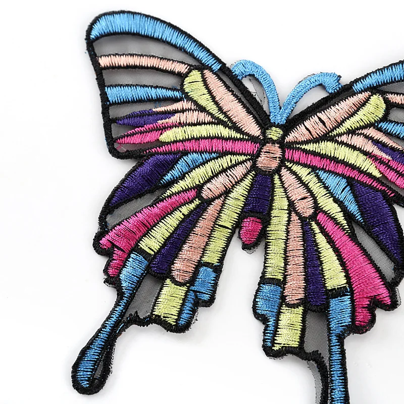 Вышивка Бабочка Оптовая компьютерная вышивка на заказ одежда аксессуары патч