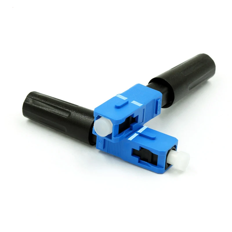 Free shipping 100pcs/lot ≤0.3dB 8802-TLC/3 60mm SC UPC ZF single-mode FTTH Fiber Optic SM Fast Connector SC/UPC Quick-Connector