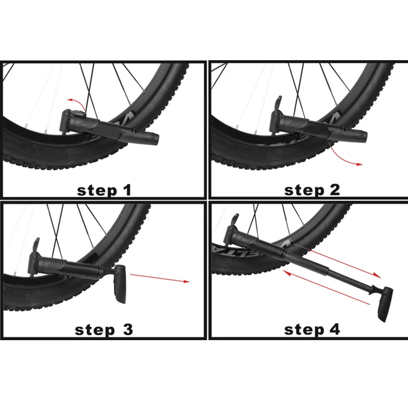 

Mini Hand Pump Portable Bicycle Pump Cycling Air Pump Ball Toy Tire Inflator Valve MTB Mountain Bike Pump High-Strength Plastic