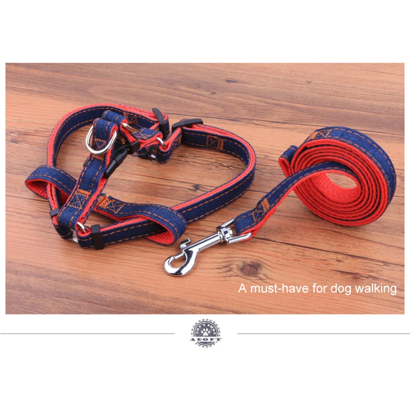 Новинка основа и ремень из искусственной джинсовой ткани для собаки ошейник-цепь