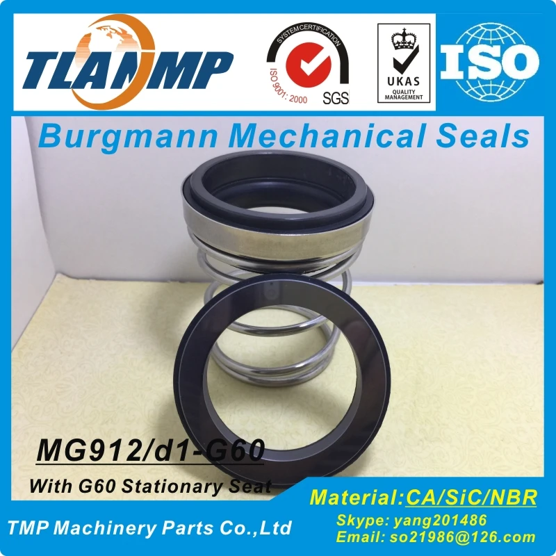 MG912/75 G60 ( MG912 75 ) Burgmann TLANMP механические уплотнения с сиденьем (материал: SiC/Carbon/NBR)