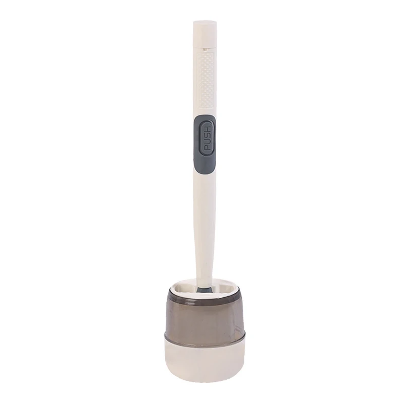 

Soap Dispensing Toilet Brush Convenient Long Handle Cleaning Brush With Holder For Bathroom Toilet E2S