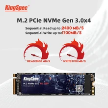 KingSpec – Disque dur interne SSD, M.2 PCie NVMe, avec capacité de 120 Go, 256 Go, 512 Go, 1 To, 2 To, pour ordinateur portable, ordinateur de bureau, MSI