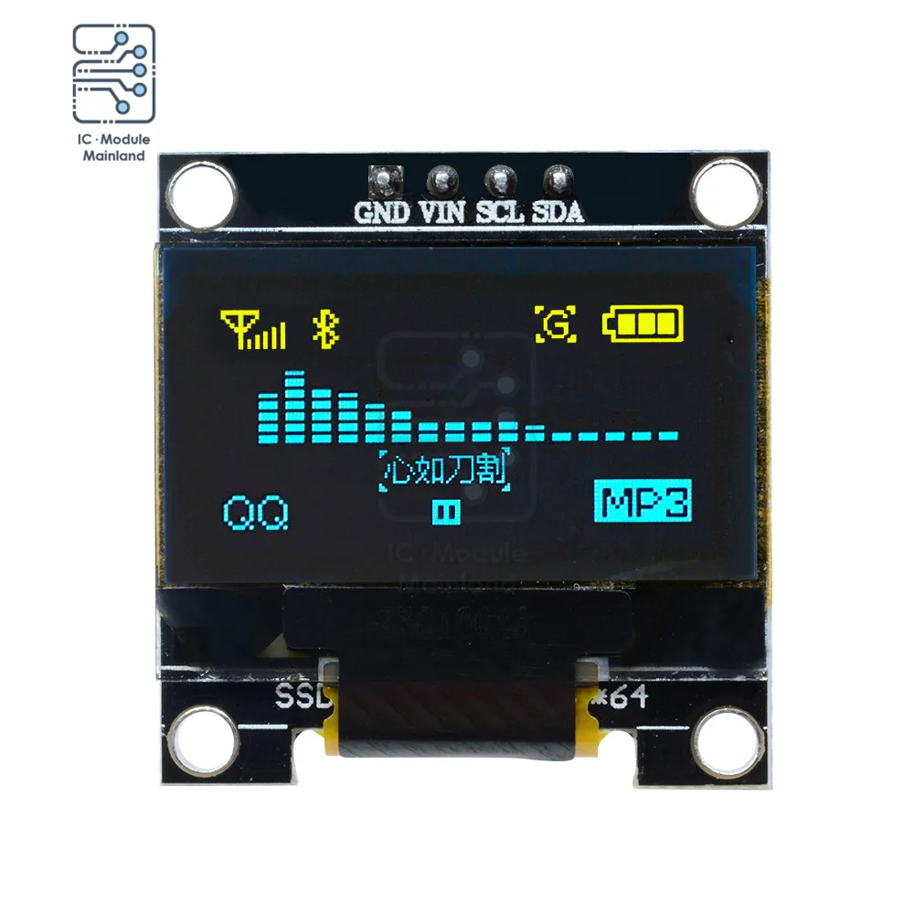 4-контактный 7-контактный 3 5-дюймовый модуль OLED-дисплея IIC SPI серийный SSD1306 0 96 плата