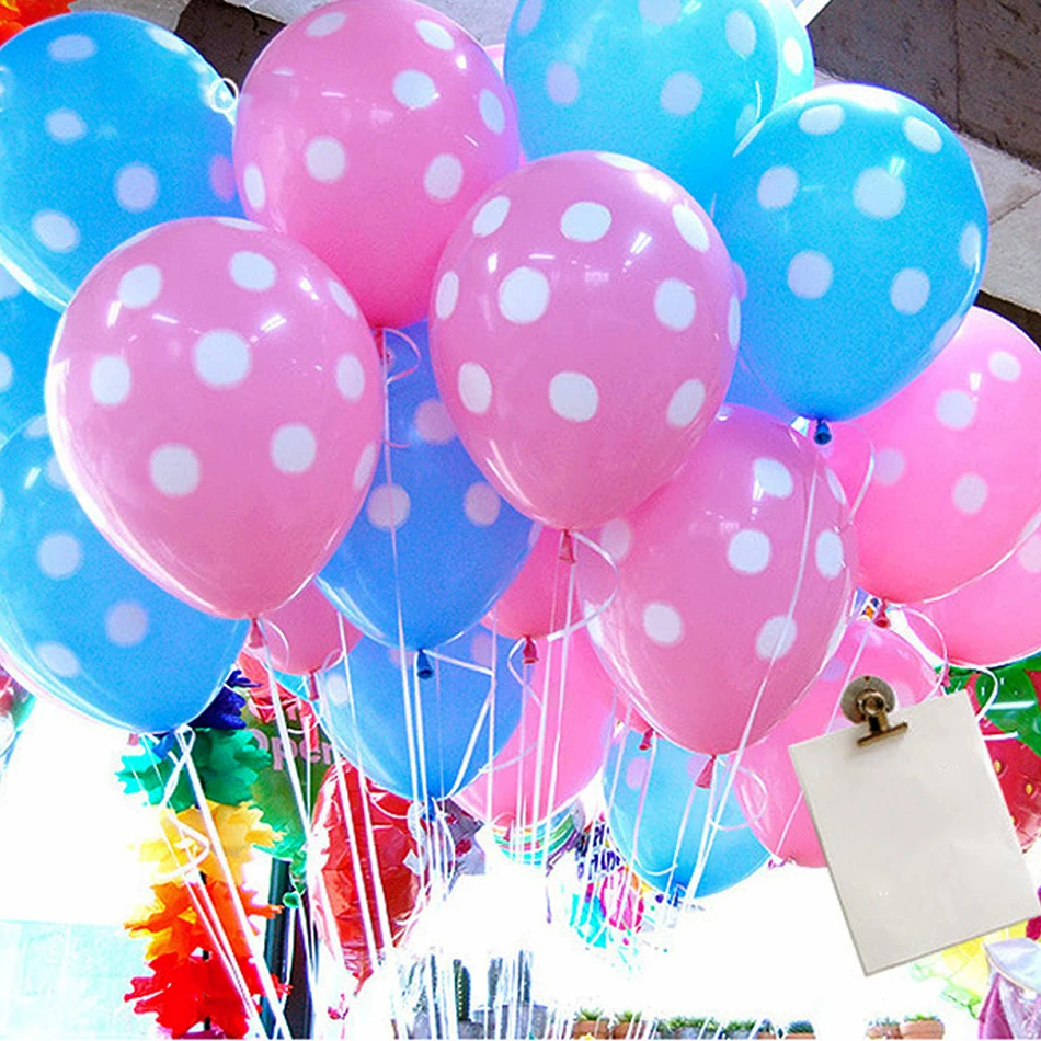 

20 шт., декоративные воздушные шары в горошек, 12 дюймов