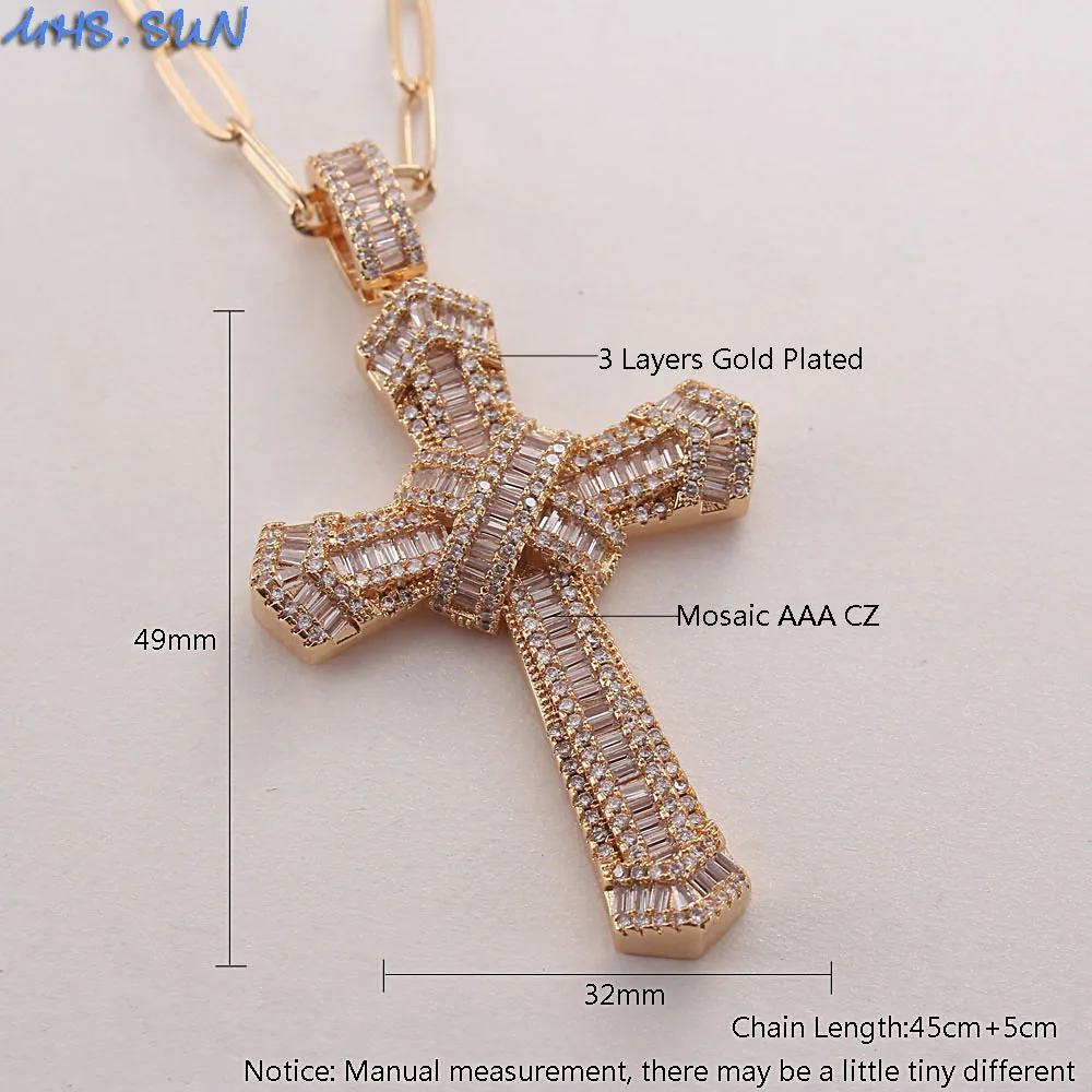 Роскошное ожерелье MHS.SUN с подвеской в виде креста модное цепочкой