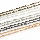 Цепочки с родиевымсеребрянымзолотымметаллическимбронзовым покрытием для изготовления ожерелий, браслетов, ювелирных изделий своими руками, 5 млот