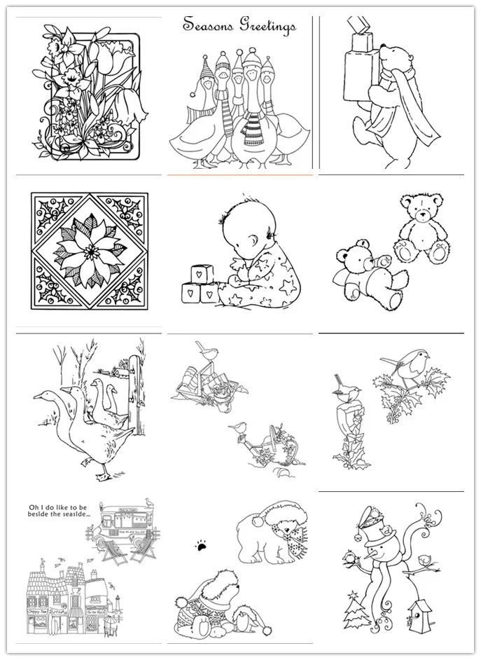 10x8 Детский прозрачный силиконовый штамп/печать для DIY скрапбукинга/фотографий |