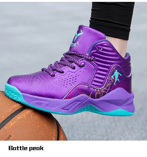 

Баскетбольная обувь для мальчиков, Баскетбольная обувь, новинка, детские кроссовки, уличная Нескользящая спортивная обувь для больших дете...
