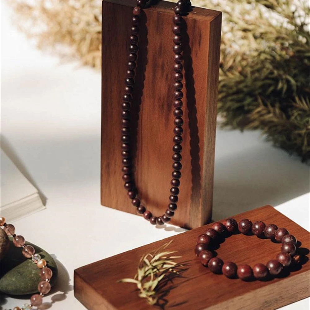Черный ореховый деревянный ювелирный стеллаж Oragizer Серьги Висячие деревянные