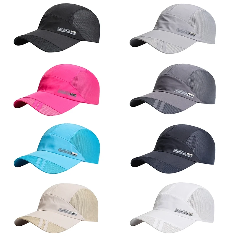 

Outdoor Mesh Cap Running Baseball Tennis Cap Hat Breathable Quick Dry Hats Bone Snapback Running Sport Hat