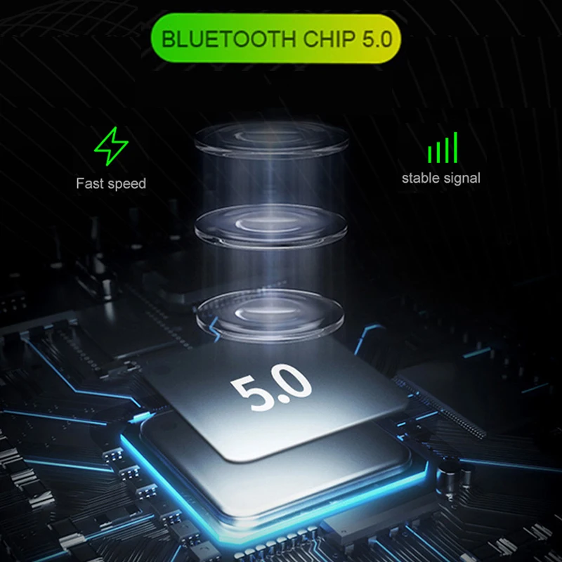 TWS Беспроводные наушники с шумоподавлением 2200 мА/ч внешний аккумулятор