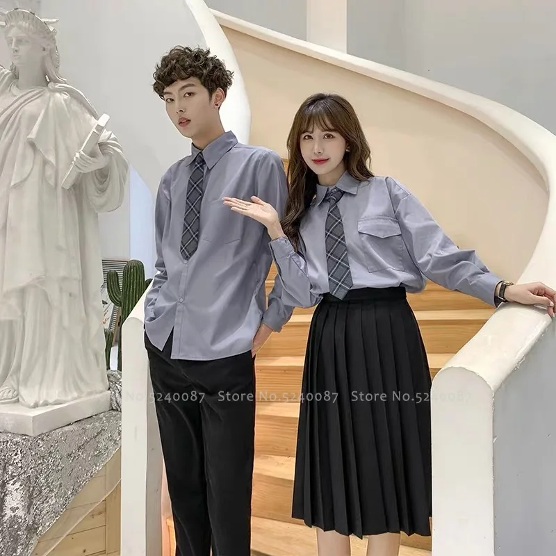 Корейский стиль колледжа британская форма для старшей школы Мужчины Женщины